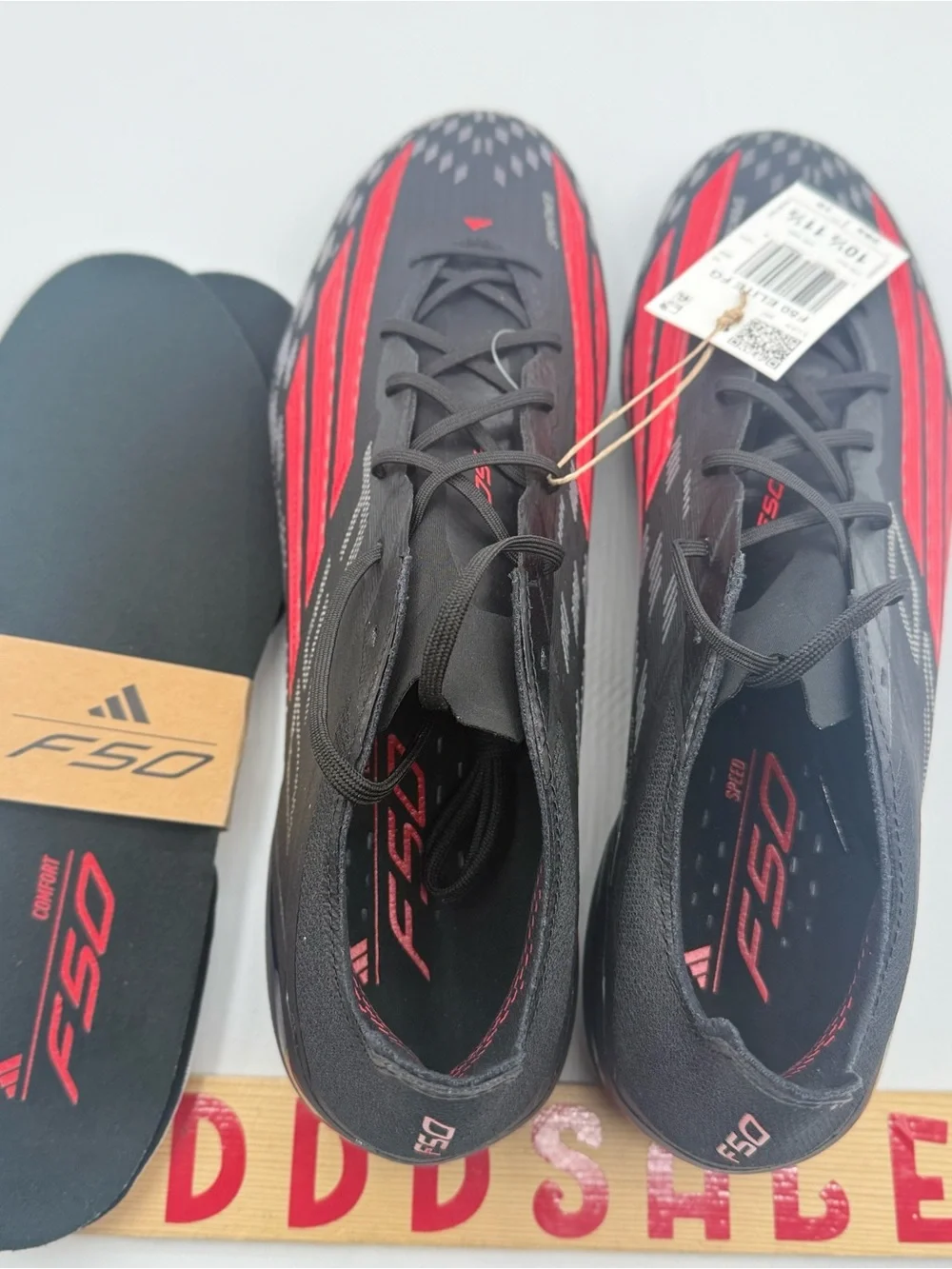 Adidas F50 Elite FG Immortal DNA Pack Soccer Black Red JS4157 Men's Sz 10.5 NWT